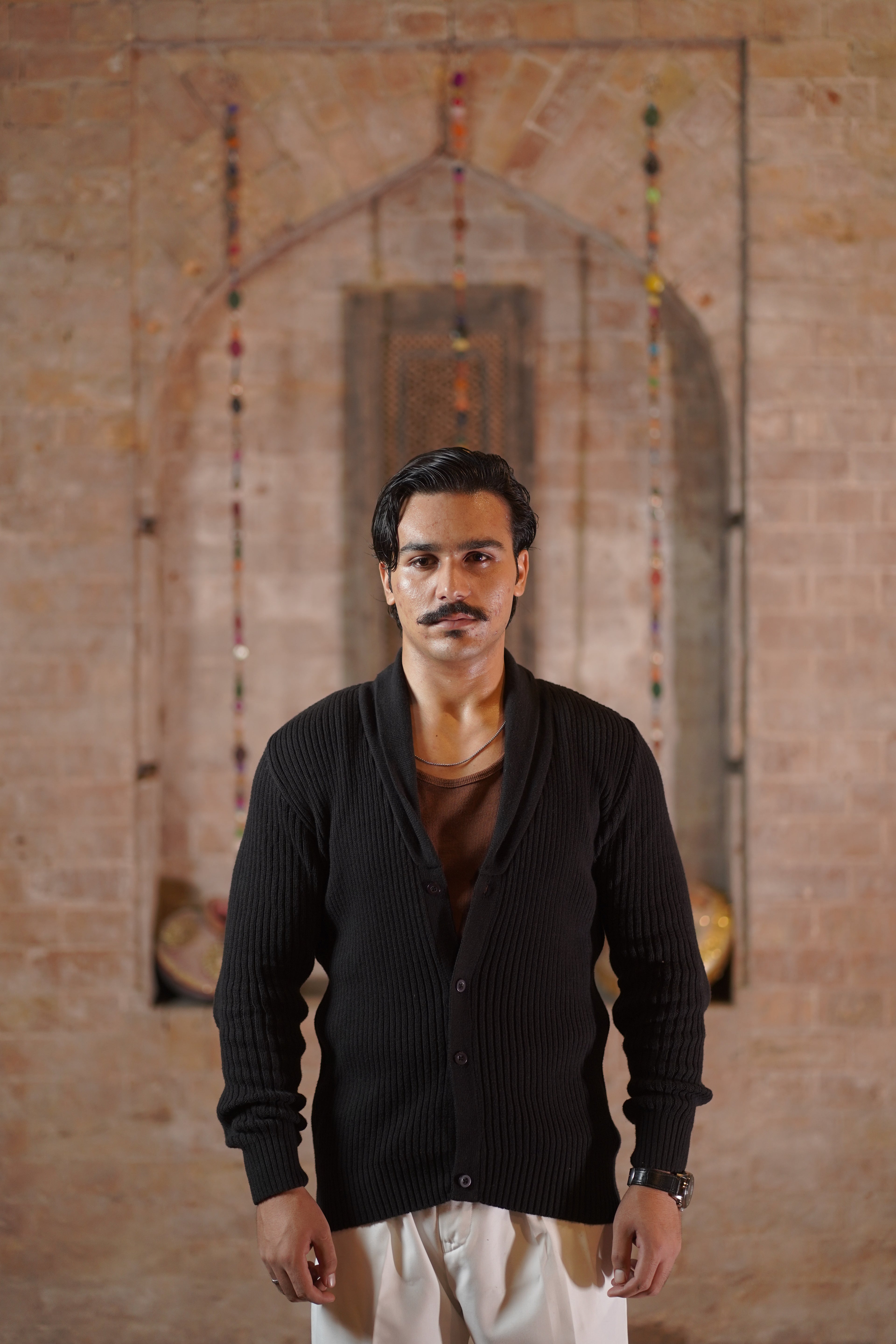 Cream Shawl Collared Cardigan Sweaters