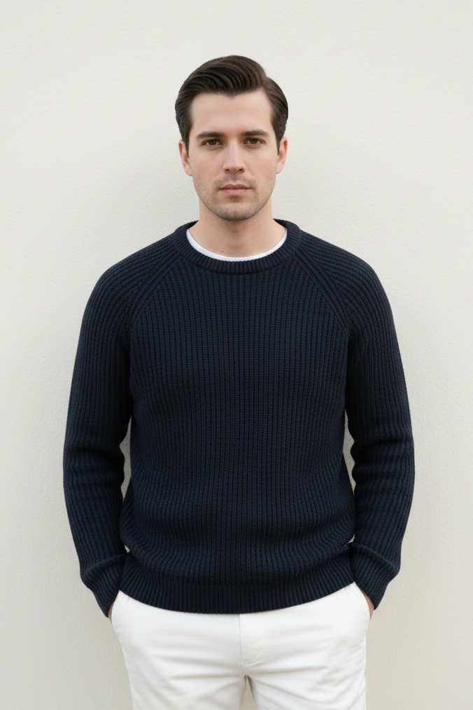 Knitted Crew-Neck Sweaters