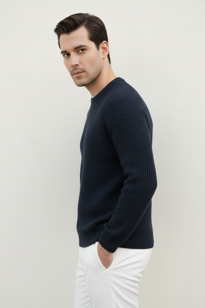 Knitted Crew-Neck Sweaters