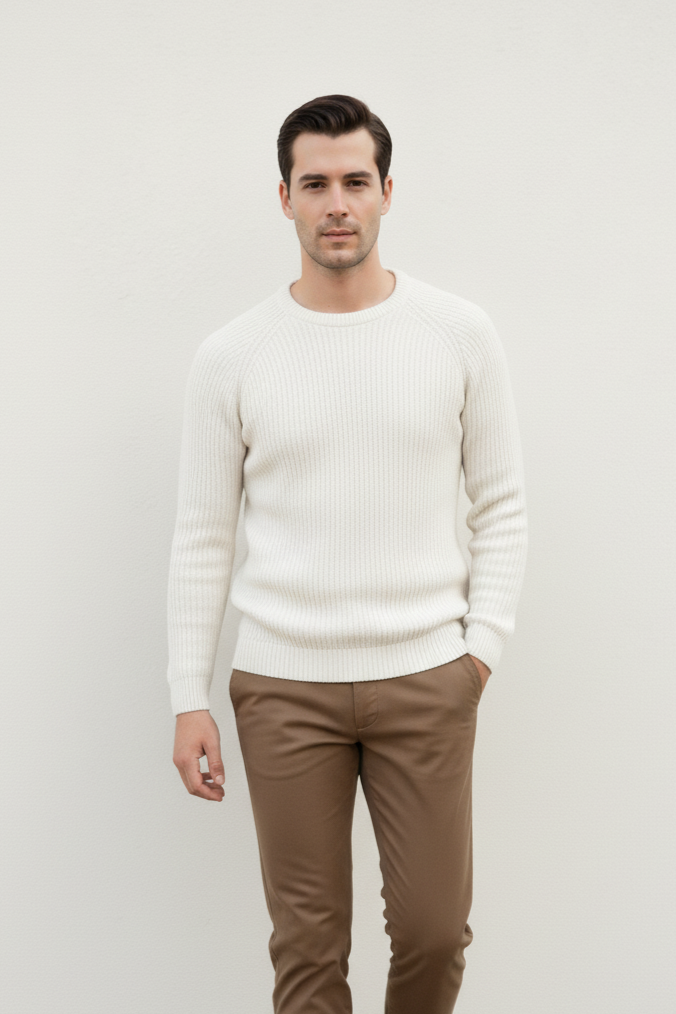 Knitted Crew-Neck Sweaters