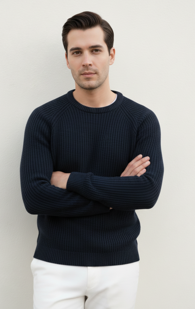 Knitted Crew-Neck Sweaters