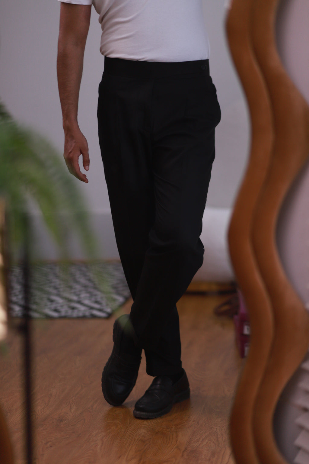 Men's Jet Black Gurkha Trouser