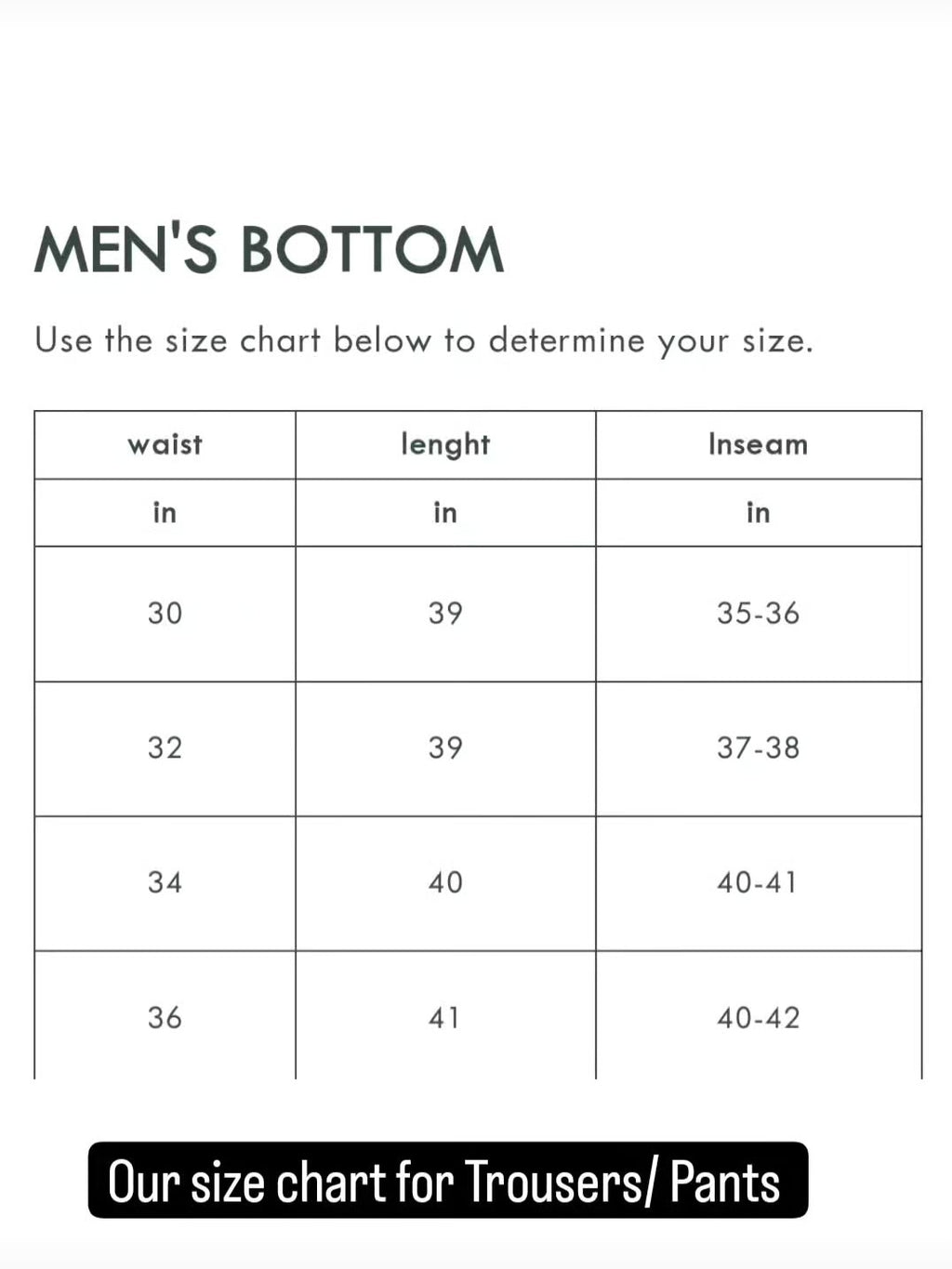 Men's Jet Black Gurkha Trouser